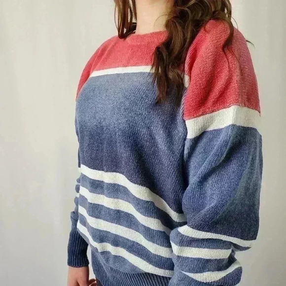 Ralph Lauren Oversized Chunky Striped Sweater - XL - Picture 3 of 9